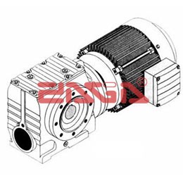 S系列B14法兰空心轴安装斜齿轮蜗轮减速马达